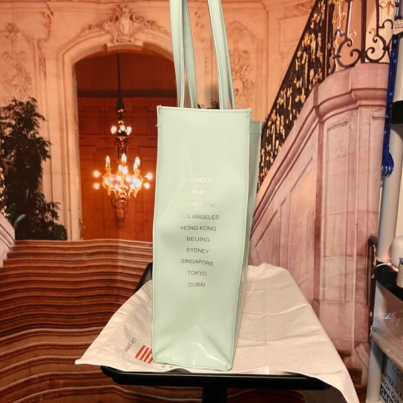 Ted Baker Bow Vinyl Tote Shopping Bag, Large, Great Condition, Sturdy, 14x14x4 - Picture 3 of 10